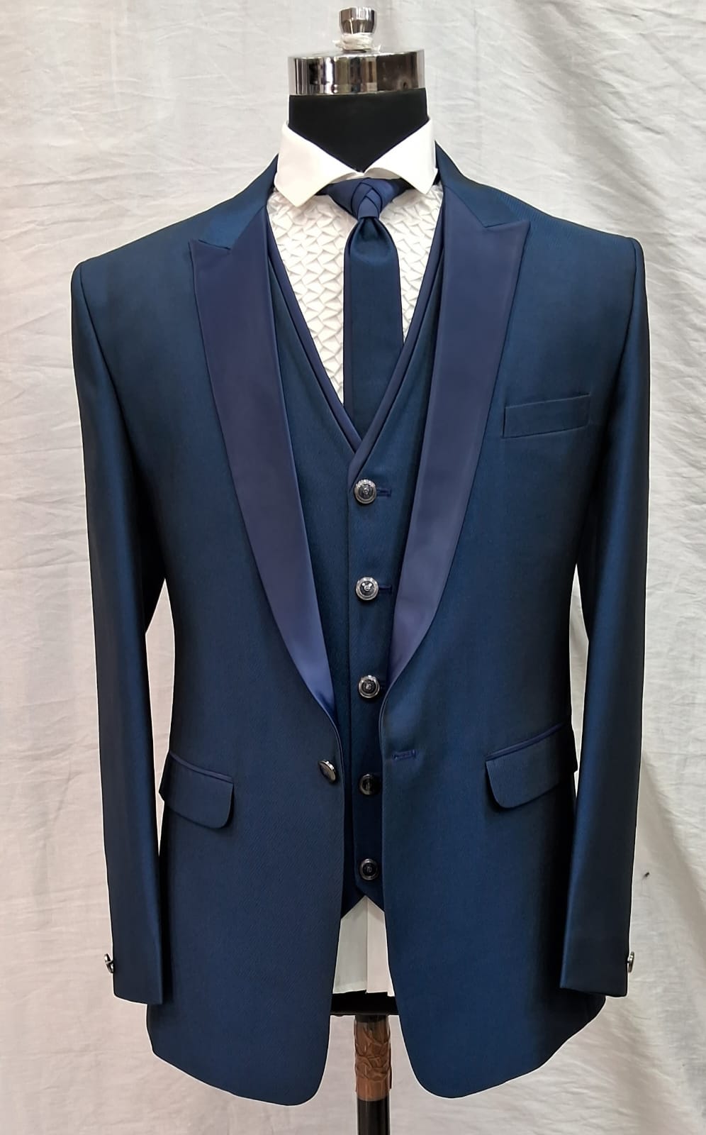Dark Blue Designer 4 Piece Suit